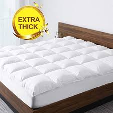 Starcast Sleep Solution Extra Thick Mattress Topper Cal King Size Cooling Cotton Plush Down Alternative Fill Mattress Mattress Pad Cover Mattress Mattress Pad