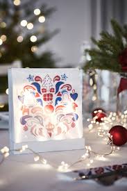 Vinterfest Papierserviette Gemustert Weiss Rot Blau 33x33 Cm Papierservietten Weihnachten Dekoration Geschenke Verpacken Weihnachten