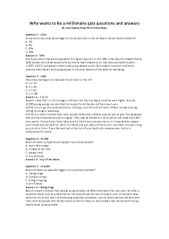 If you fail, then bless your heart. Pdf Who Wants To Be A Millionaire Quiz Questions And Answers Angel Idusuyi Academia Edu