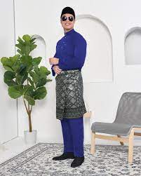 (new) baju melayu upin ipin. Baju Melayu Adam Regular Fit Royal Blue Muslimahclothing Com
