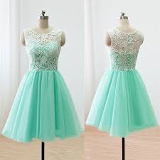 3.9 out of 5 stars. Sleeveless Green Prom Dress Illusion Lace Prom Dresses With Buttons Elegant Mint Short Homecoming Dress 020102213 Vanessawu Online Store Powered By Storenvy