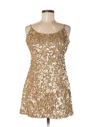 details about speechless women gold cocktail dress m