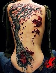Awesome Back Body Cherry Blosoom Tree Tattoo Cherry Blossom Tattoo Designs Tattoos Autumn Tattoo Amazing 3d Tattoos