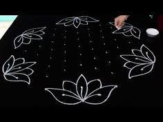 55 Simple Rangoli Designs With 11x6 Dots Kamala Puvvu Muggulu Lotus Flower Rangoli Telugu Muggulu Youtu Flower Rangoli Rangoli Designs Simple Rangoli