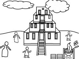 Use this activity sheet template for kids to draw and illustrate their own tower of babel. The Famous Tower Of Babel Coloring Page Kids Play Color