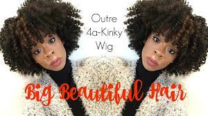 Outre Big Beautiful Hair 4a Kinky Wig Try On Tutorial Youtube