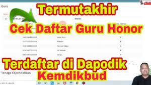 We did not find results for: Cara Cek Nama Guru Honorer Dan Pns Yang Terdaftar Di Dapodik Syarat P3k Guru 2021 P3k Guru Honorer Youtube