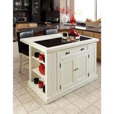 Kitchen islands and carts help you do just that by giving you additional surface area for working and storage space to keep everything you need right at the tips of your fingers. Nantucket White Kitchen Island With Granite Top Portable Kitchen Island Kitchen Island With Granite Top Home Depot Kitchen