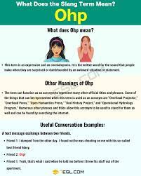 Ohp Meaning What Does This Interesting Term Ohp Stand For 7esl Meant To Be Oral History Project Onomatopoeia