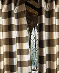 Black And Cream Buffalo Check Curtains Cream Silver Black Buffalo Checks Faux Silk Living Room W With Images Buffalo Check Curtains Window Curtains Living Room Curtains