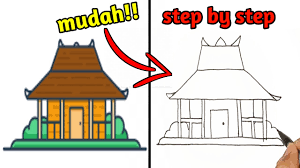 60 gambar mewarnai seru bagus dan mudah untuk anak lengkap. Mudah Cara Menggambar Rumah Adat Joglo Terbaru 2020 Youtube