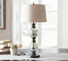 Height of body 24 height to shade rest 33 diameter at widest 8. Stacked Mercury Glass Table Lamp Pottery Barn