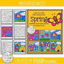 Mystery picture worksheets require students to answer basic facts and color according to the code. Addition And Subtraction Coloring Worksheets Teachers Pay Teachers