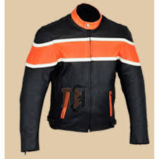 Black And Orange Jacket Mens Men S Motorcycle Riding Black And Orange Jacket Mens Biker Jackets Orange Jacket Jackets Motorcycle Jacket