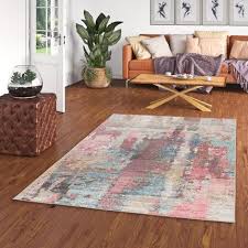Helles zentralmedaillon auf beigem grund mit hellgrünen ecklösungen, der ganze teppich fein gemustert mit blumenranken in zarten pastellfarben, paar modellkanonen, erste hälfte 20. In Und Outdoor Designer Teppich Lagos Pastell Verlauf