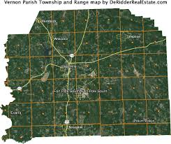 Vernon Parish Township And Range Map Vernon Parish Parish Township