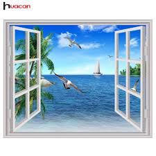 5d diamond painting window view kit raam verf painting idee verf