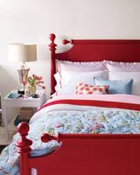 How To Paint A Bed Frame Red Bedding Red Painted Furniture Red Headboard