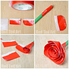 Duct tape is easily one of the most useful and versatile products out there for craft projects because of it's strength, durability and versatility. Duct Tape Rose Pens How To Red Ted Art Make Crafting With Kids Easy Fun
