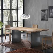 Examinez nos idées de table bois massif et trouvez de l'inspiration pour aménager votre salle à 11 stunning modern house designs. Table Design Industriel En Bois Massif Avec Pieds En Metal 14 11 4 Pieds Com