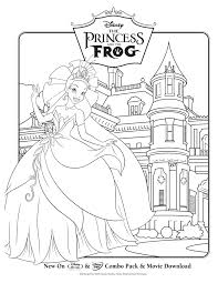 Different objects like crayons, color pencils, paint, and pens are used to fill the coloring pages. The Princess And The Frog To Print For Free The Princess And The Frog Kids Coloring Pages