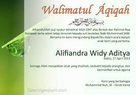 Contoh Unganan Aqiqah Undangan Kartu Anak