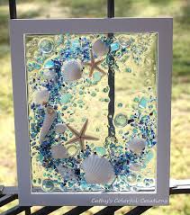 Beach Art Beach Resin Art Shell Art Seashell Art Seaglass Seaglass Window Beach Glass Beach Window Framed Beach Art Beach Decor Sea Glass Window Art Glass Window Art Sea Glass Art