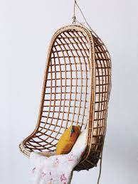 Cane hanging chairs are usually made from natural bamboos which assures the longevity and it is egg shaped bamboo hanging chair for indoor as well as outdoor purpose. Vintage Bamboo Swing Chair Bamboo Chair Swinging Chair Hanging Chair