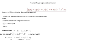 Turunan pertama dari fx 7 cos 5 3x adalah f. 1 Turunan Fungsi F X Didefinisikan Sebagai Rumus Rumus Turunan Untuk A Konstanta F X Ax N Maka F X An X N 1 F X A Maka F X Ppt Download