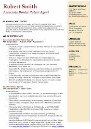 border patrol agent resume samples