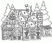 Download all the candy cane coloring pages and create your own coloring book! Gingerbread House Coloring Pages To Print Gingerbread House Printable