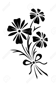 Stilizzato disegno mazzo di fiori. Disegni Fiori Vector Coloring And Drawing