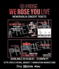 The Rose We Rose You Live Kpop Memorabilia Concert Etsy In 2021 Concert Tickets Ticket Design Concert