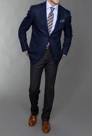 Black Blazer Grey Pants Men 