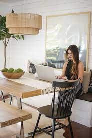 It's a simple room but it's made special with the details. Reveal Dining Room Office Combo With Diy Built In Storage Banquette