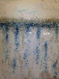 We Have A Feeling This Beautiful Piece Of Art By Local Artist Sharon Kator Wont Be Here For Long It Is Titled Cascading Waters Crushed Glass Art Glass Art