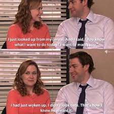 When Jim Made This Spontaneous Statement The Office Jim The Office Show Office Humor