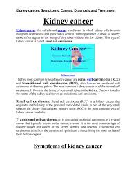 Read on to learn more. Kidney Cancer Symptoms Causes Diagnosis And Treatment By Sciencetechstudy Issuu
