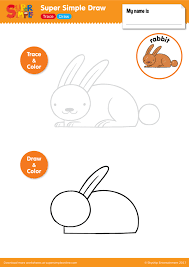 1.draw your hair first, then draw an arc. Super Simple Draw Rabbit Super Simple