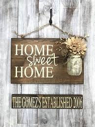 Personalized Gift Home Sweet Home Front Porch Decorations Etsy Personalized Wood Signs Rustic Wood Signs Custom Wood Signs