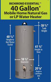 Check spelling or type a new query. Richmond Essential 40 Gallon 6 Year 34 000 Btu Mobile Home Natural Gasl Liquid Propane Convertible Water Heater At Menards