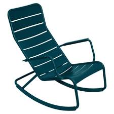 Les Meubles D Exterieur Mobilier Outdoor En Metal Et Toile Fauteuil Jardin Fauteuil A Bascule Chaise A Bascule
