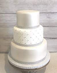 Three Tier Fondant Wedding Cake Fake Wedding Cake Faux Wedding Cake Faux Cake Fake Wedding Cakes Fondant Wedding Cakes Wedding Cake Quilted