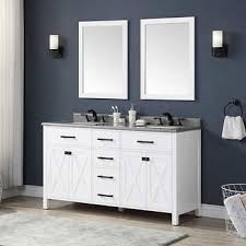 A wide variety of white bathroom cabinets options are available to you, such as project solution capability, warranty, and carcase. Xeres 60 Vanity With Faucet By Ove White Vanity Grey Countertops Vanity