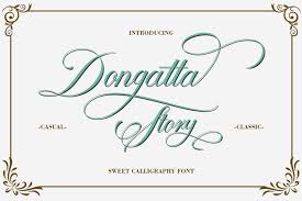 Corneria is a great choice for logos, titles and slogans. Dongatta Story 175380 Calligraphy Font Bundles