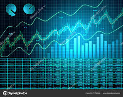 Blue Forex Chart Wallpaper Stock Photo Peshkov 251546380