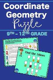 Challenge Your Math Students With This Coordinate Geometry Puzzle There Are 10 Problems That Incorporate C Coordinate Geometry Teaching Geometry Maths Puzzles