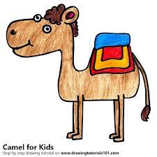 So, let's learn how to draw a camel the proper way by adding the eyes first and making them of equal size (00 min 27 sec). Camel For Kids Colored Pencils Drawing Camel For Kids With Color Pencils Drawingtutorials101 Com