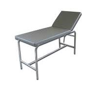 Mesa de exame médico cinza tradicional