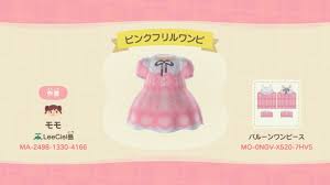 Acnh Designs Pink Frilly Dress By Momo Animal Crossing Animal Crossing 3ds Animal Crossing Game